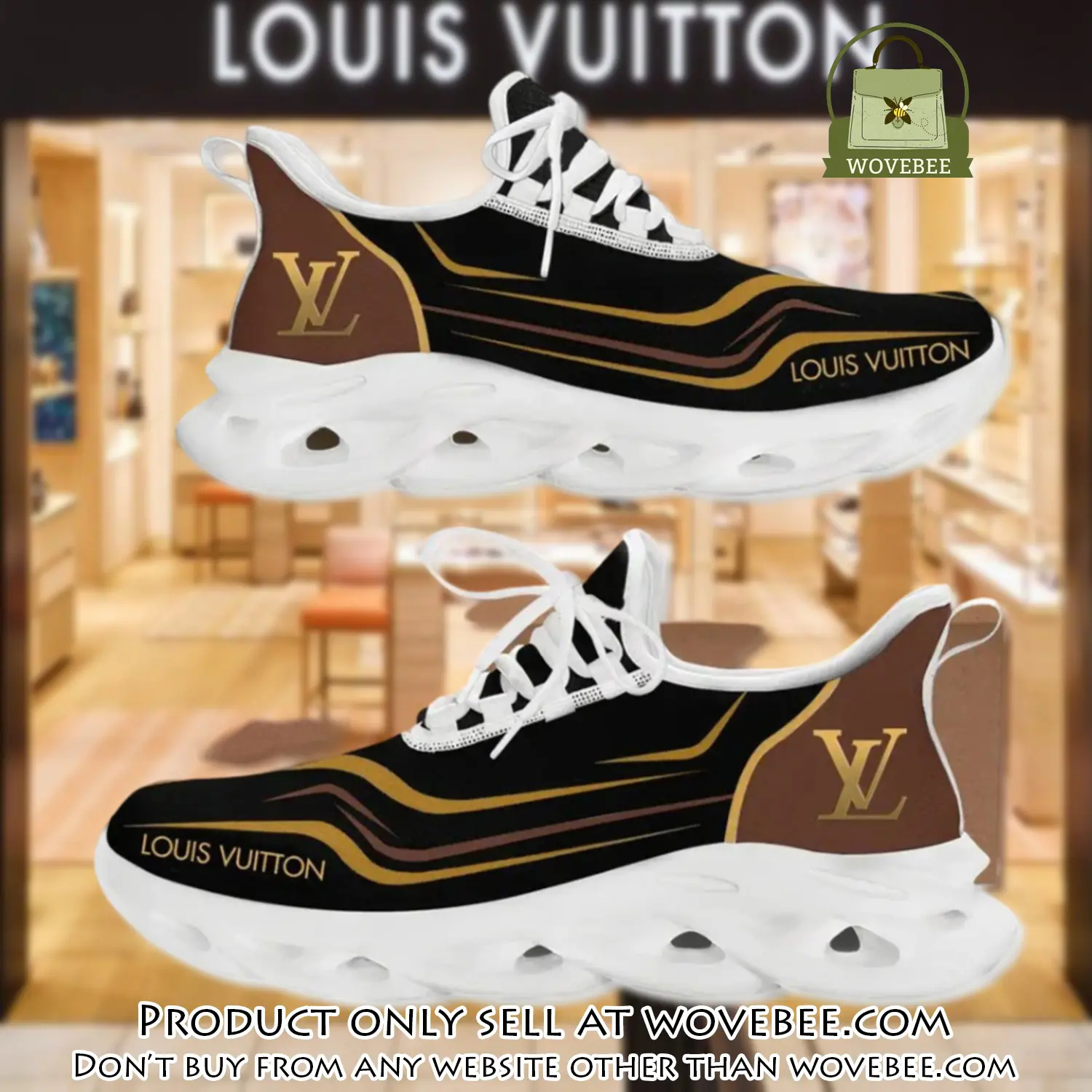 Louis vuitton yellow logo white premium max soul shoes luxury brand gifts for men women wvb5915001